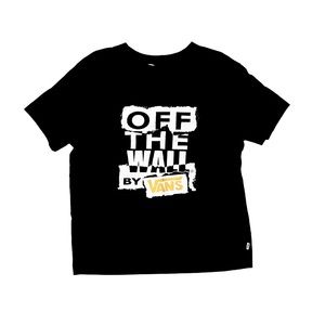 Vans Off The Wall Cropped Black Boxy Tee Size Medium